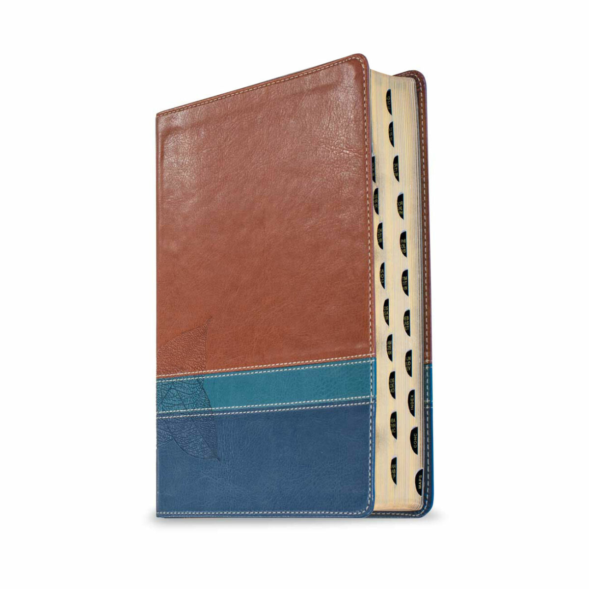 The Swindoll Study Bible NLT LeatherLike, Brown/Teal TuTone, Indexed